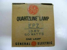 New Old Stock GE General Electric EPZ 50W 13.8V Quartzline Projector Lamp w Box