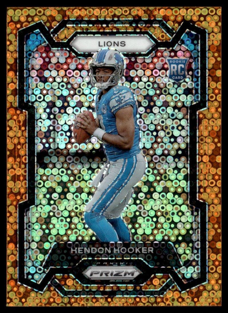2023 Prizm Orange Disco Prizms Hendon Hooker Rookie Detroit Lions #329