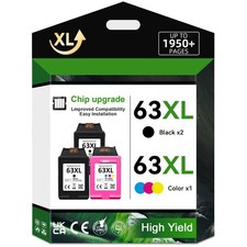 63XL Black Color Ink for HP 63 XL OfficeJet 3830 3831 4650 5220 5255