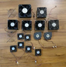 Pelko 24V Brushless DC Fan (6) Apistek 12V DC (6) Coolserver 12V DC (2) Fan Lot