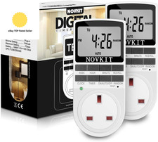 2 X  Digital Security Timer Plug Socket Programmable Switch Timer with 10
