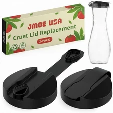 Jmoe USA Replacement Lids for Good Seasons Salad Dressing Cruet 2-Pack Food-Grad