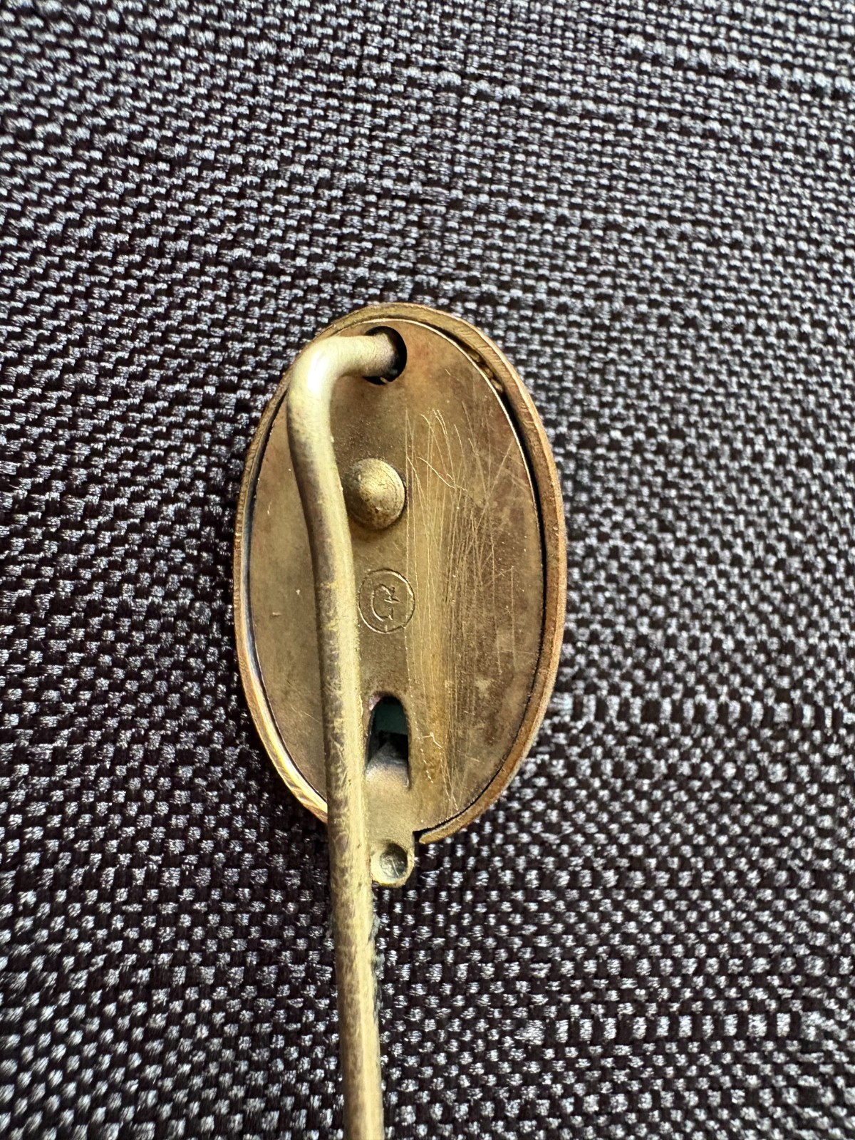 Turquoise stick pin, unique rectangular shape wit… - image 4