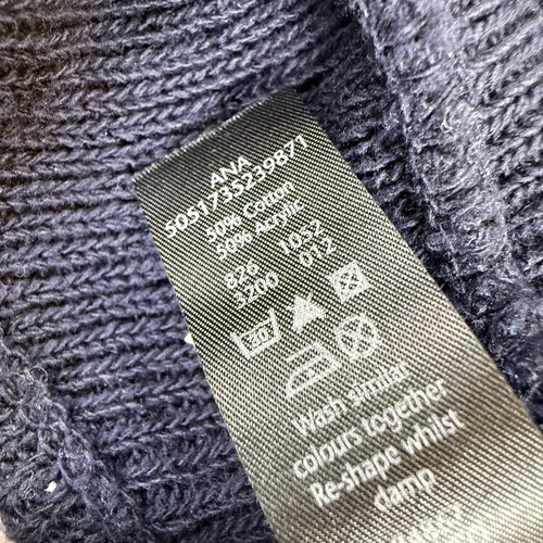 George Damen Cardigan Bolero Shrug blau marine 14 ärmellos Stretch Freizeit Strick - Bild 9 von 11