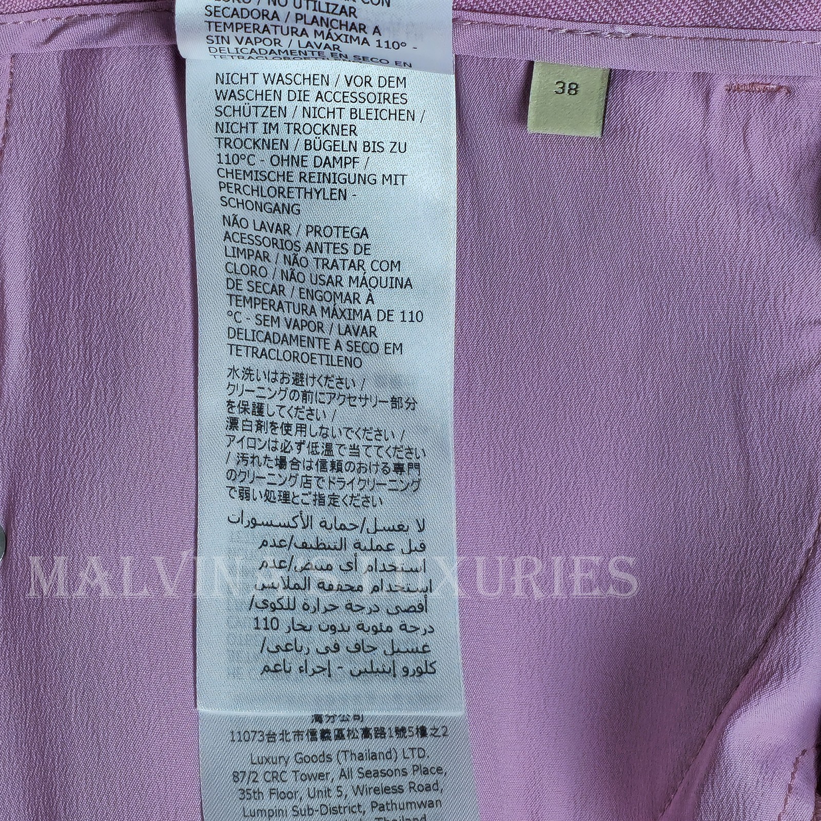 GUCCI PANTS WIDE FIT PINK WOOL PLEAT FRONT TROUSERS w LOGO BUTTON $1,600 38 2 thumbnail 12
