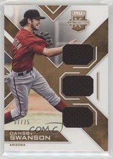2016 Elite Extra Edition Triple Materials Holo Gold 57/75 Dansby Swanson s3g