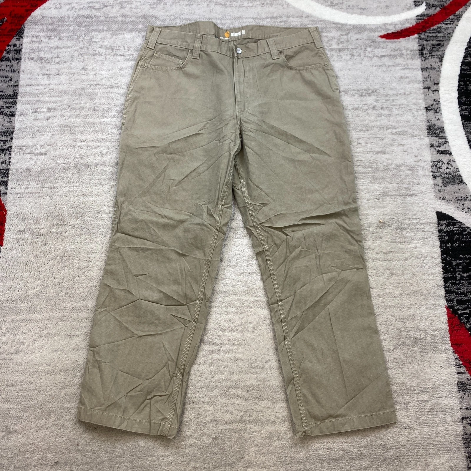 Carhartt Cell Phone Canvas Chino Pant 40 Brown Y2K Outdoors 100634 40x30 Ripstop