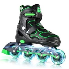 Inline Skates for Kids Girls Boys Ages Small - Little Kid  10.5C-13C  Green