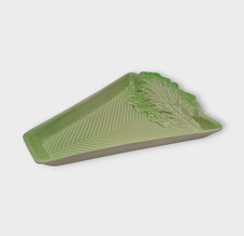 Art Dec Carlton Ware Green Triangular Dish Lettuce Leaf Australian Design #15692