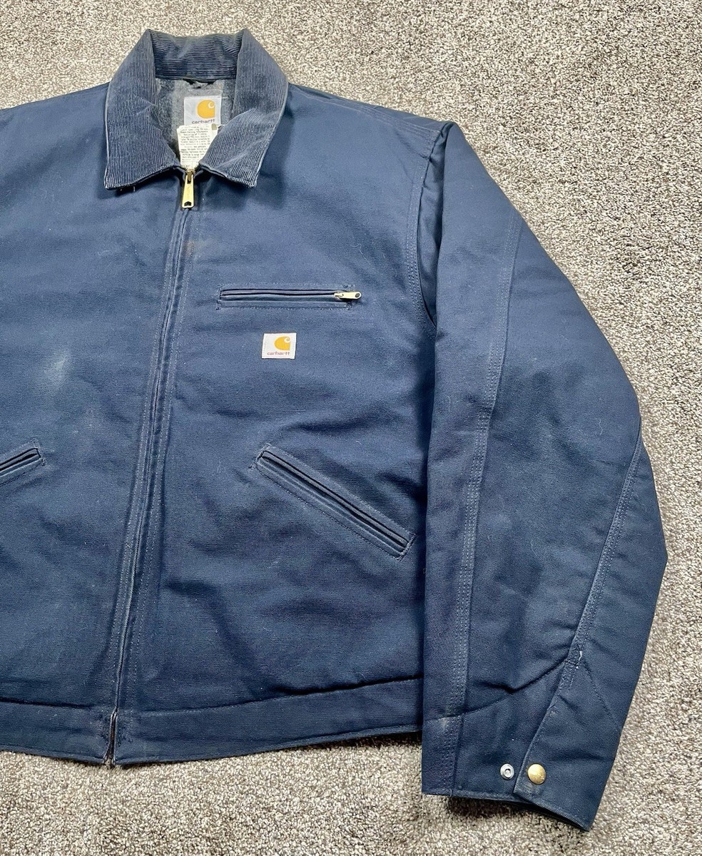 【希少】USA製Carhartt Detroit jacket J01 DNY Carhartt Detroit Jacket J01 DNY Blue Blanket Lined Men's