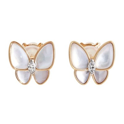 Van Cleef & Arpels Fauna Du Papillon Earrings 18k rose gold VCARO8FN00