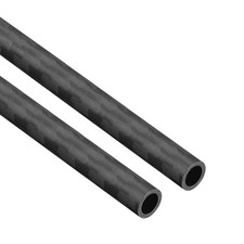 Carbon Fiber Round Tube 6mm x 4mm x 500mm 3K Roll Wrapped Matt Surface 2 Set