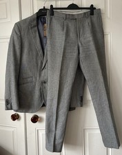 Jeff Banks grey suit set - blazer (38) trousers (32R)