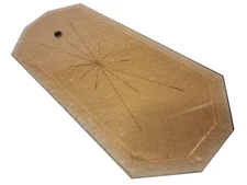 Star Glass Chandelier Panel Amber Orange 8 5/8 x 3 5/8 inch Mid Century Modern