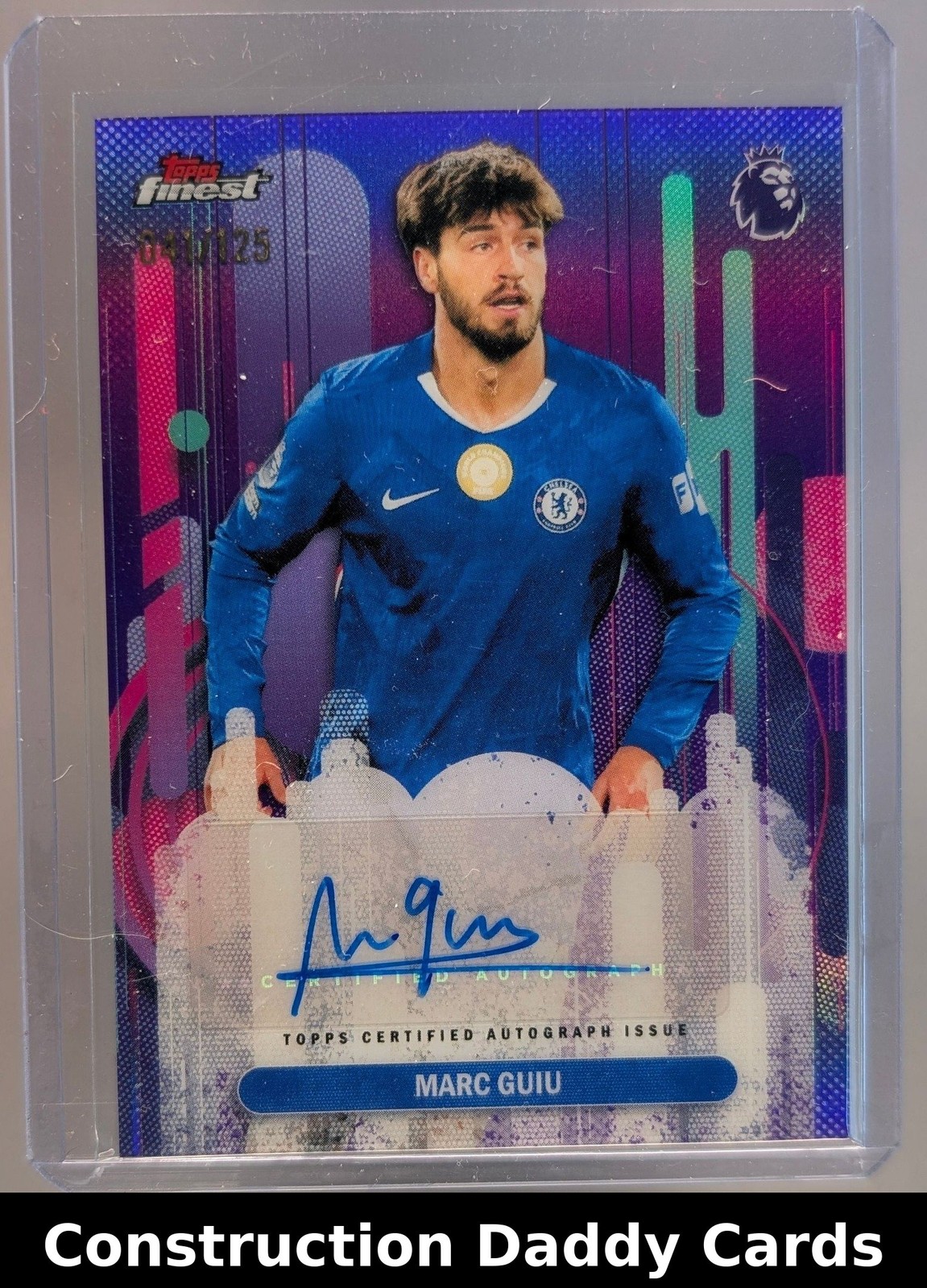 2026 Topps Finest Premier League Finest Autographs MARC GUIU #/125 Purple
