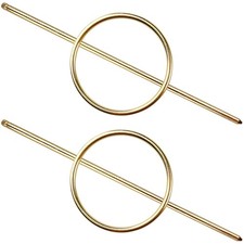 Gold Round Hair Clips Hollow Circle Hair Barrettes for Women Fashion Geometri...