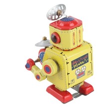 Exquisite Wind Up Robot Toy Retro Clockwork Iron Vintage Fun Gift For Bar Hot