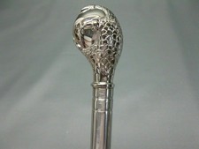 Stainless Steel Eagle Paw Look Head Handle Walking Stick Cane Handmade Item Gift