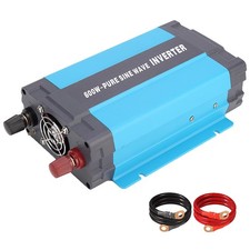 24V Pure Sine Wave Power Inverter 600W DC 24V to AC 120V with AC Outlets, 5V/...