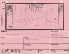 1983 GHOSTBUSTERS "GOZAR Gates Open" Soryboard Page 41 Effects Shot OCT 20 GT 19
