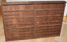 setz skrzynka załadunek pchanie drukarnia drewno 115 przegródek stary top vintage dekoracja przemysłowa