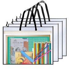 Opret 4 Pack 19x25 inch Art Portfolio Bags, Artwork Storage Case with Handle ...