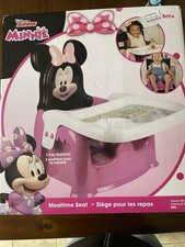 Disney Jr Minnie Mouse Mealtime Seat 6mo . 3 Tray Positions. Grows W/ Baby New