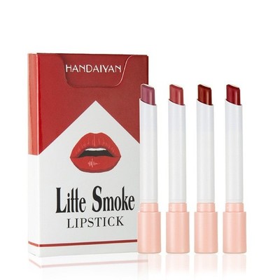 4 Stück Matte Mist Lippenstift Set Mini Samt Lippenstifte Langanhaltend Nude Make-up