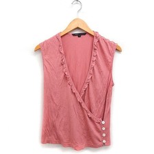 MARC JACOBS Frill Cache-Coeur Cut and Sew Sleeveless Cotton S Pink 