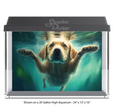 Labrador Dog Cute Polyester Fish Tank Glass Backdrop Aquarium Background