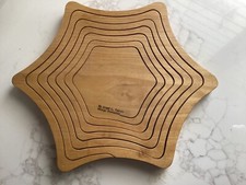 Lloyd L. Taylor starfish  Hand Crafted Wood trivet 11.5  Wide