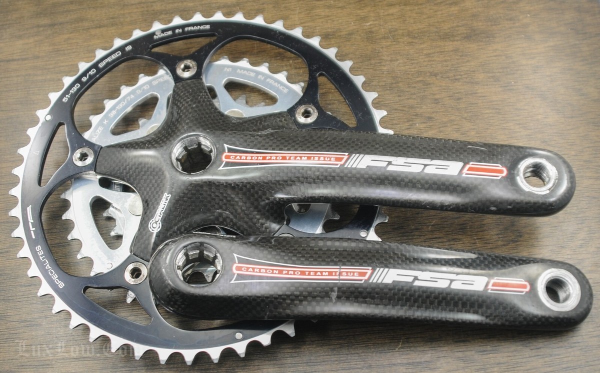 Vintage FSA Road Bike Carbon ProTeamIssue CRANKS 172.5mm TA