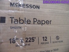 Qty 24 Rolls 2 Boxes x 12 : McKesson Table Paper Smooth 18" x 225'