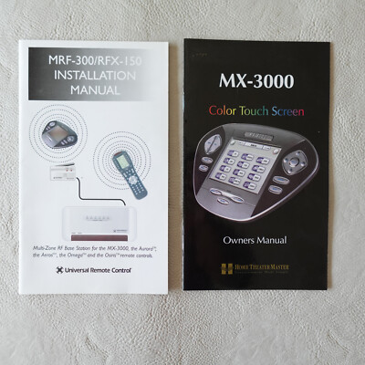 Universal Remote Control MX-3000 Remote Control Manual Installation Guide Only