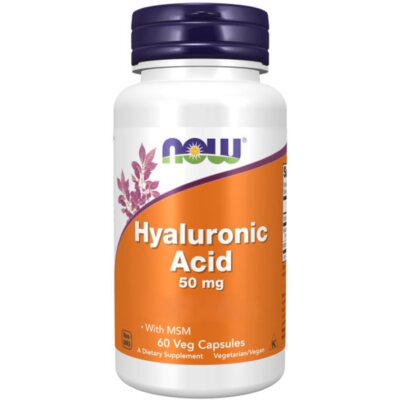 Now Foods, Hyaluronic Acid 50 mg + MSM, 60 Veg. Kapseln - Blitzversand