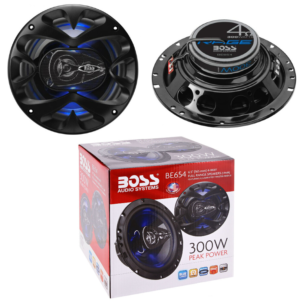 2 ALTOPARLANTI BOSS AUDIO SYSTEMS BE654 4 vie 6,5" alloggiamenti standard car