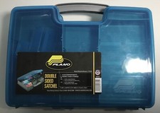 Fishing Two-Sided Tackle Box Organizer, Blue and Gray. Plano 15715-02.  0728