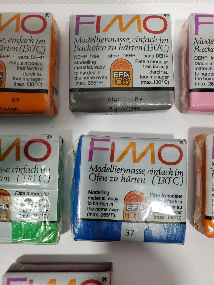 Lot of 9 (65g/ 2.29 oz) Fimo Polymer Clay Mixed Color Lot - Image 4 of 4