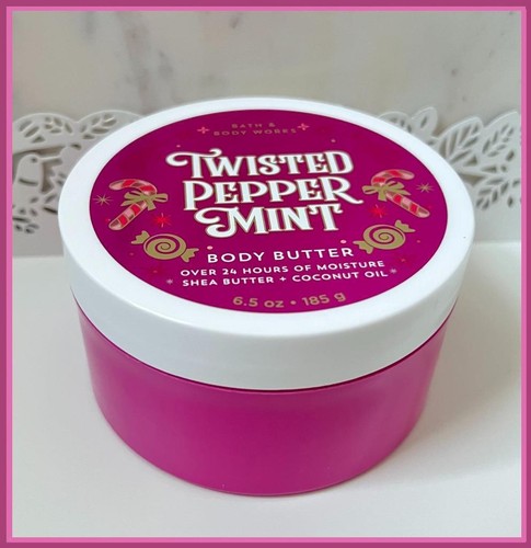 Bath & Body Works TWISTED PEPPERMINT Body Butter Cream 6.5 oz NEW Shipped Today - Picture 2 of 4