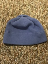 Lands End Blue Fleece Winter Beanie Hat