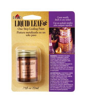 Liquid Leaf Craft Paint, Choose Classic Gold or Brass.  Brand new, sealed.