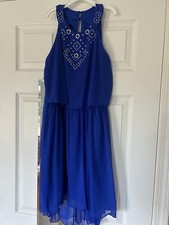 USED ONCE - Girls Size 16 - Special Occasion Party Dress - Royal Blue