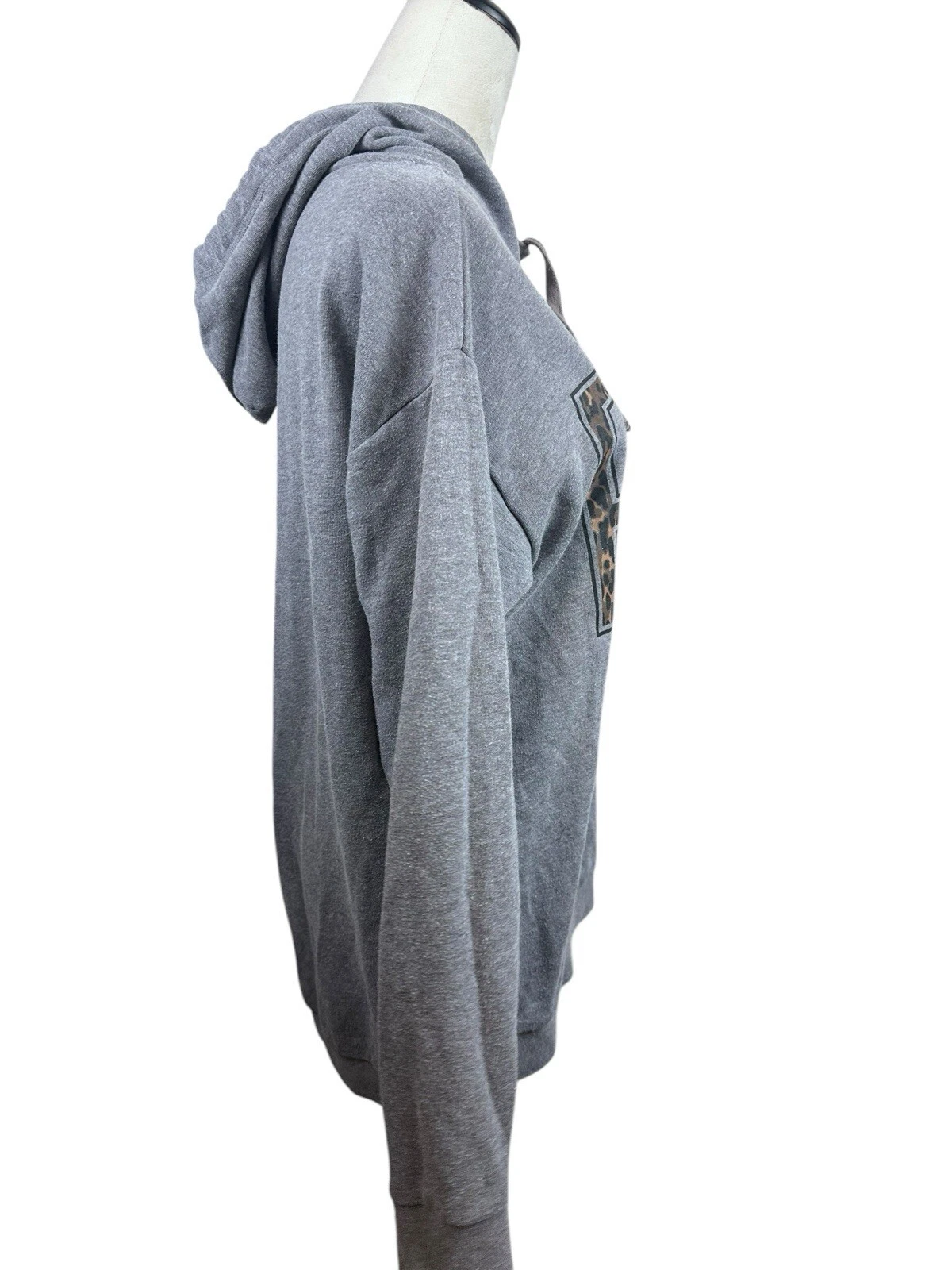 UNDERCOVER Felpa con cappuccio pullover ROSA Victorias Secret grigio stampa ghepardo taglia XS RARA