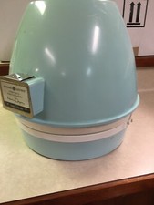 Vintage GE Baby Blue Working Portable Professional Hair Dryer With Remote USA