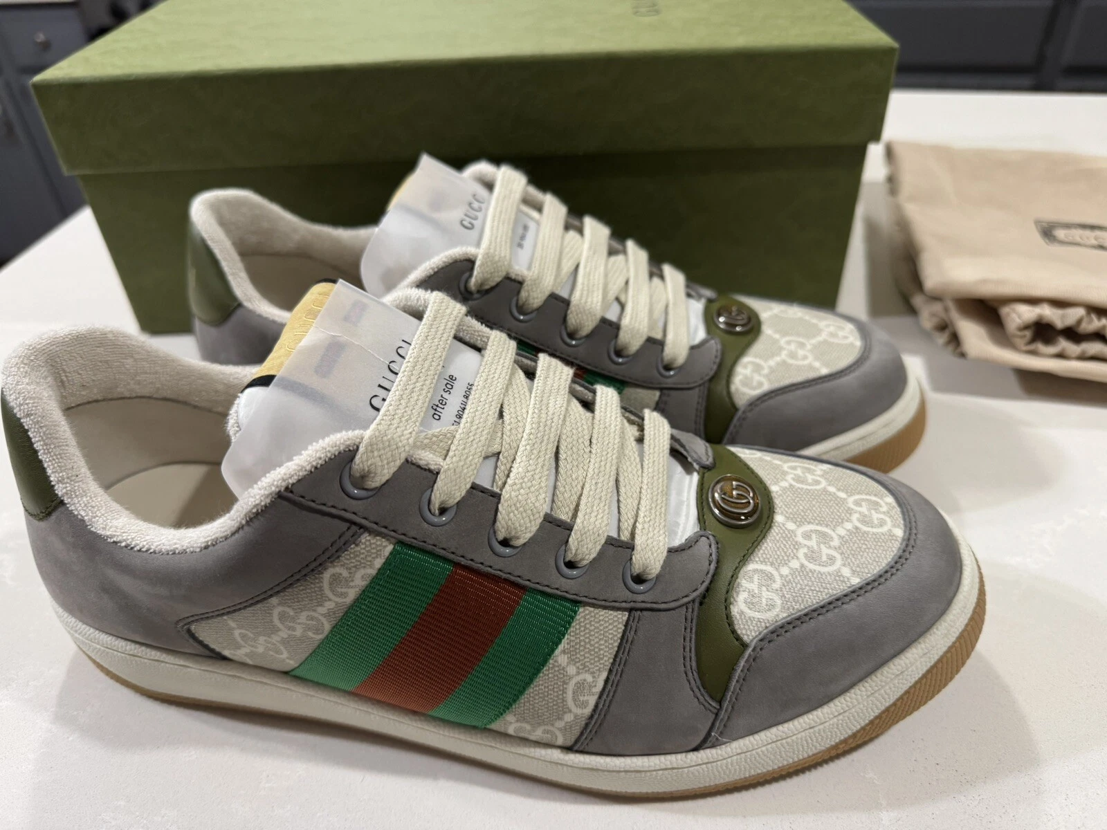 *NEUF   Baskets GUCCI GG Supreme Print   Taille 8,5 UK / 9 US édition limitée