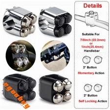 Motorcycle 4 Button Handlebar Kill Horn Switches Momentary/Self-locking Action