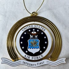 United States Air Force Integrity First Metal Christmas TreeOrnament Made in USA