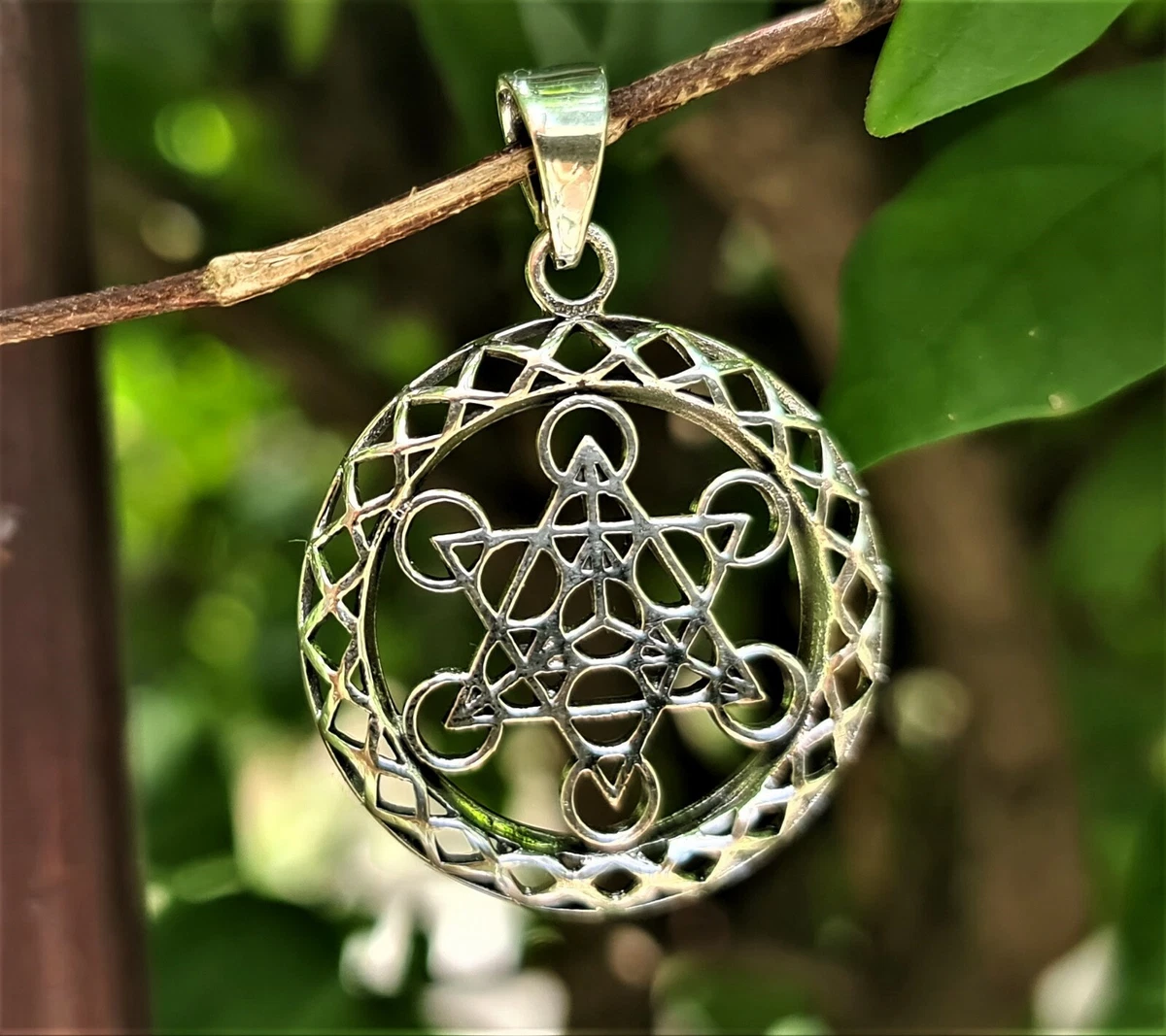 Metatron cube silver pendant sale