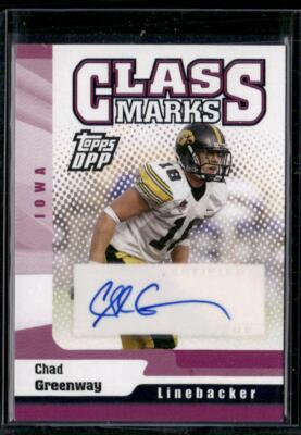 2006 Topps Draft Picks & Prospects #CM-CG Chad Greenway Class Marks AUTO - QTY