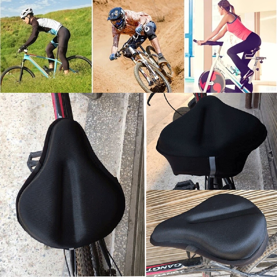 AU Bicycle Saddle Bike Seat Wide Soft Cushion Gel Pad Cover Extra